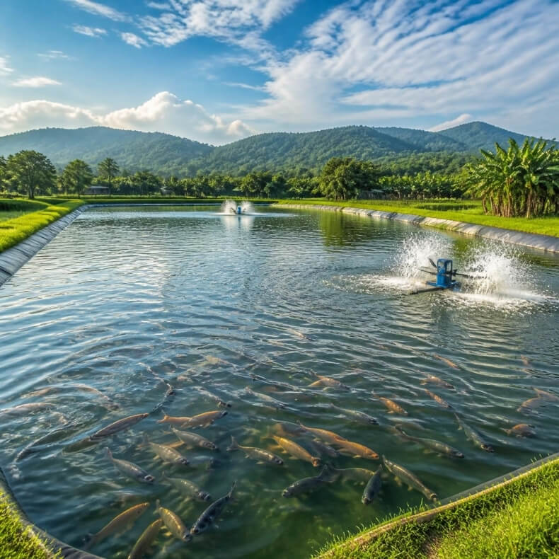 Estanque de cultivo de peces